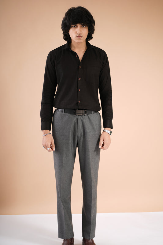 Handloom Cotton Chrome Black