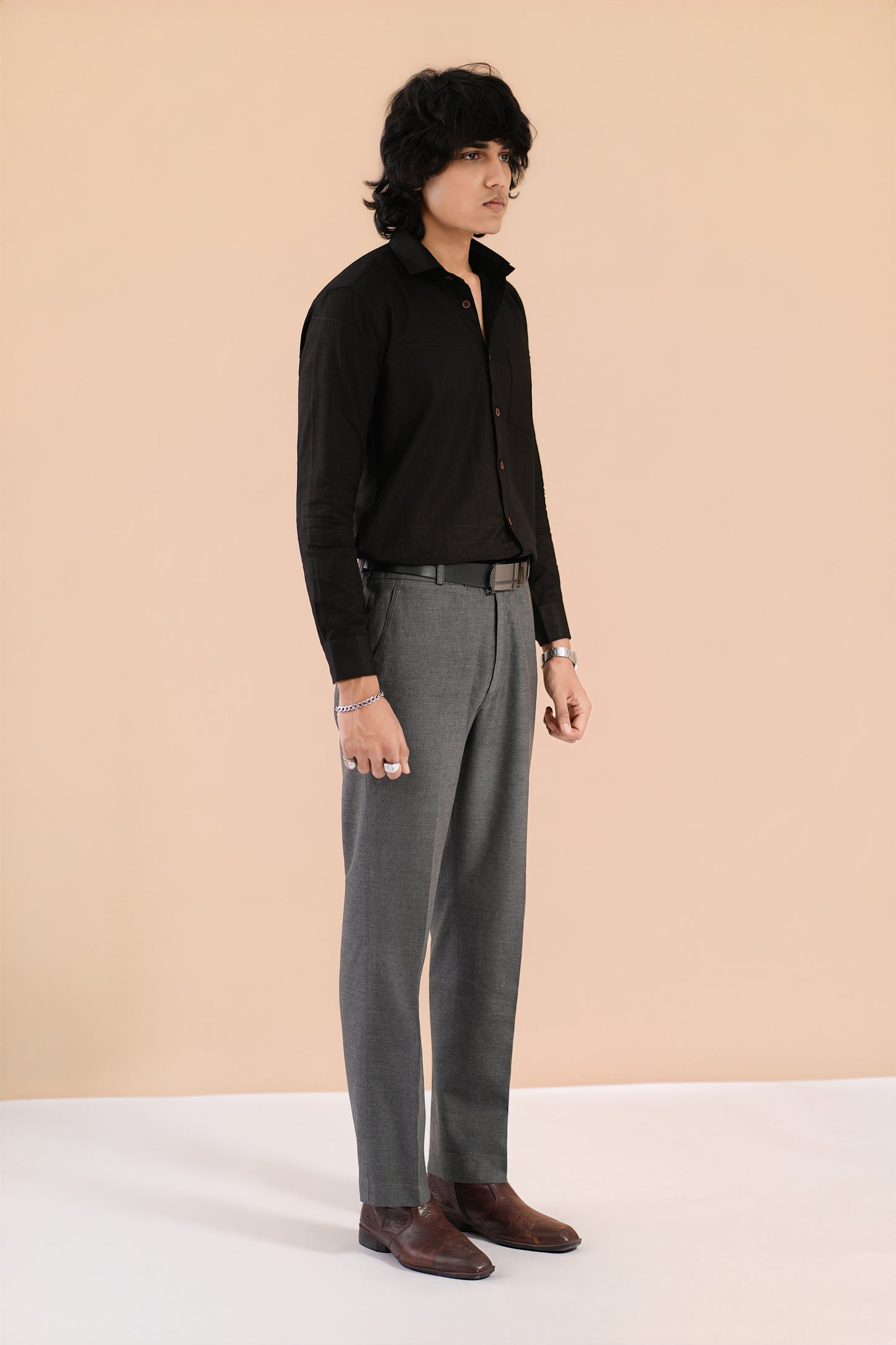 Handloom Cotton Chrome Black