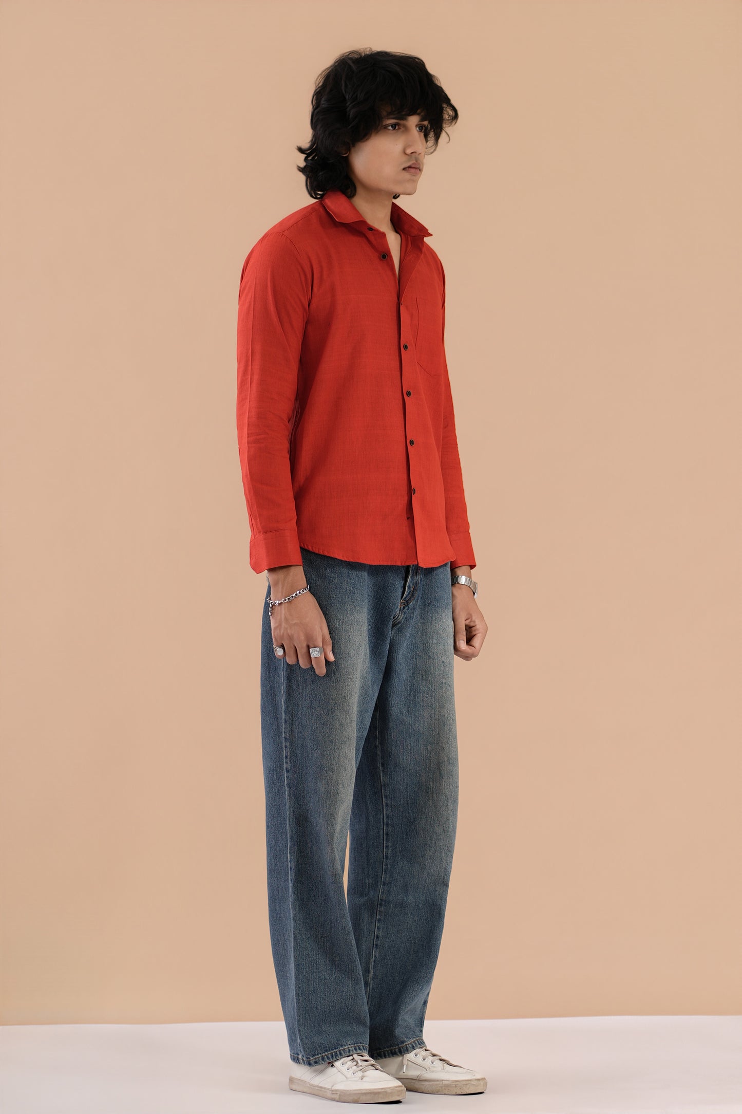 Handloom Cotton Coke Red