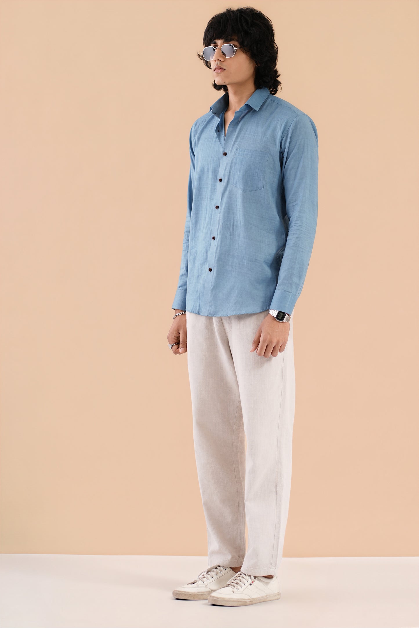 Mul Cotton Azure Blue